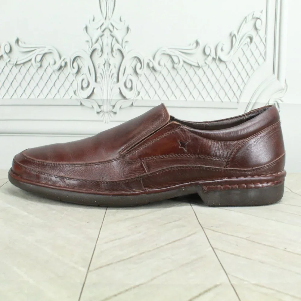 Pikolinos Brown Leather Slip On Loafer Shoes Size EU 46 US 13 - Picture 1 of 9